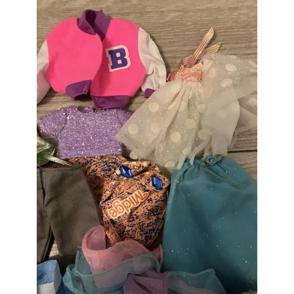 Barbie Doll Clothes lot of 36 pieces 90s/2000s skirts pants tops Vintage